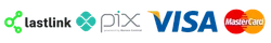 Meios de pagamento: Lastlink, Pix, Visa e Mastercard